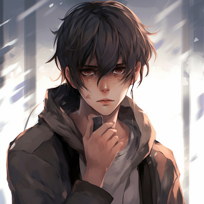 Image For Post | Eren displaying an intense gaze, high contrast lines and vivid greens. modern anime male pfp pfp for discord. - [Anime Male PFP Collections](https://hero.page/pfp/anime-male-pfp-collections)