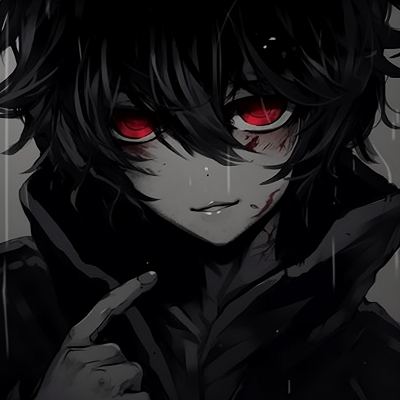 Image For Post | A close up of an anime boy's face, with his eyes soaked in blood, reflecting the sorrow within him. cute darkness anime pfps pfp for discord. - [Darkness Anime PFP Collection](https://hero.page/pfp/darkness-anime-pfp-collection)
