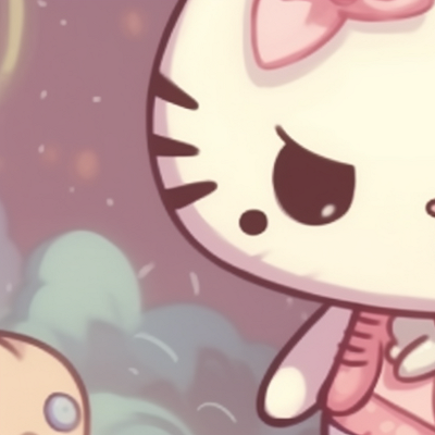 Image For Post | Two Hello Kitty characters, hands touching, surrounded by hearts. unique matching hello kitty pfp pfp for discord. - [matching hello kitty pfp, aesthetic matching pfp ideas](https://hero.page/pfp/matching-hello-kitty-pfp-aesthetic-matching-pfp-ideas)