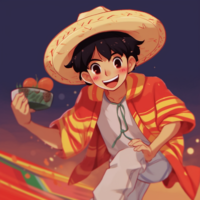 Image For Post | Anime boy happily eating a taco, the joy of the character and artful presentation of the food. stylish mexican pfp boys pfp for discord. - [Mexican Anime Pfp Collection](https://hero.page/pfp/mexican-anime-pfp-collection)