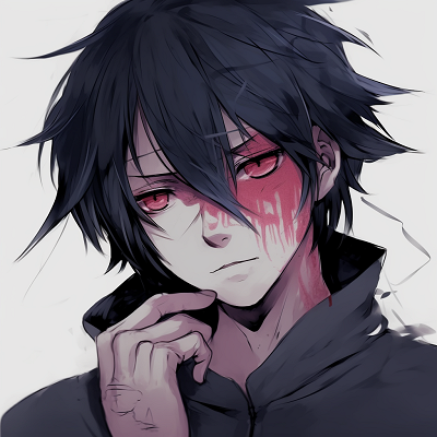 Image For Post | Blue eyes of Sasuke Uchiha, a focused detail and radiant colors. anime depressed pfp: male characters pfp for discord. - [Anime Depressed PFP Collection](https://hero.page/pfp/anime-depressed-pfp-collection)