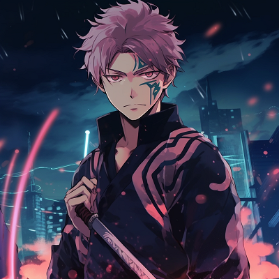 Image For Post | A Anime Samurai under neon lights, making use of vibrant pink and blue colors. vibrant anime pfp cool pfp for discord. - [anime pfp cool](https://hero.page/pfp/anime-pfp-cool)