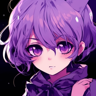 Image For Post | A detailed portrait of an anime girl, with a myriad of purple shades around her. adorable purple anime pfp pfp for discord. - [Purple Pfp Anime Collection](https://hero.page/pfp/purple-pfp-anime-collection)