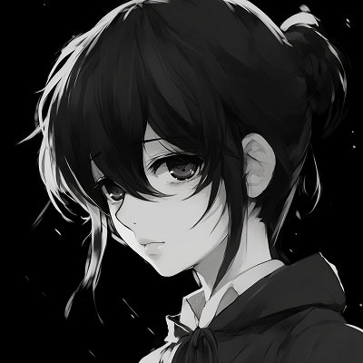 Image For Post | Classic anime girl done in a retro black and white style, eyes and hair detail are emphasized. classic black and white anime girl pfp pfp for discord. - [Top Black And White PFP Anime](https://hero.page/pfp/top-black-and-white-pfp-anime)