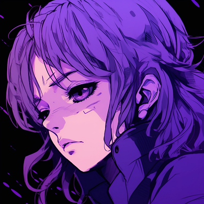 Image For Post Mysterious Character in Purple - cool anime purple pfp