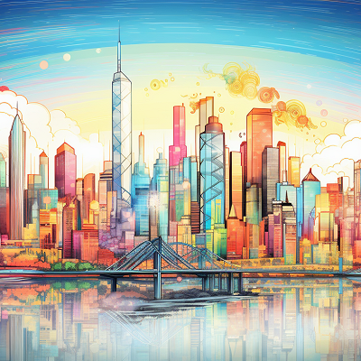 Image For Post Stunning Skyline Sketch Urban Complexity - Wallpaper