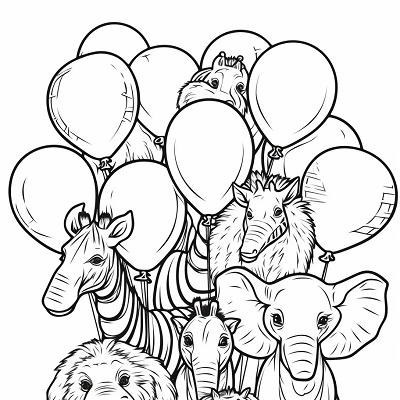 Image For Post | A variety of animals holding heart-shaped balloons with detailed outlines and features.printable coloring page, black and white, free download - [Valentines Day Coloring Pages ](https://hero.page/coloring/valentines-day-coloring-pages-printable-fun-kids-love)
