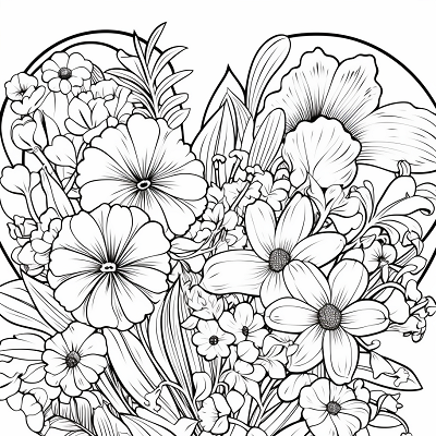 Image For Post Blooming Heart Valentine's Edition - Printable Coloring Page