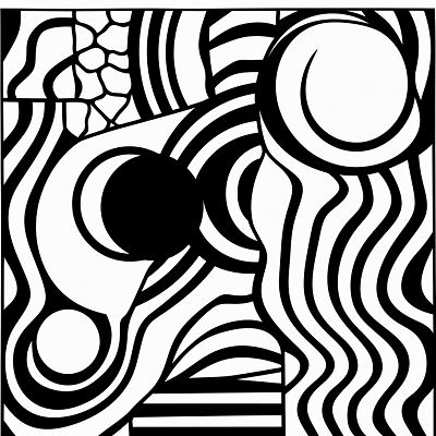 Image For Post Simplistic Abstract Design - Printable Coloring Page