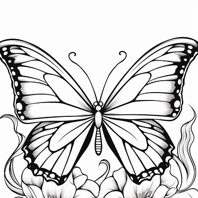 Image For Post Love and butterflies - Printable Coloring Page