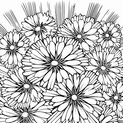 Image For Post Flower Riot Floral Explosion - Printable Coloring Page