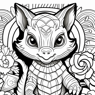 Image For Post | Starter pokemon A in a characteristic stance; bold outlines and simple patterns. printable coloring page, black and white, free download - [Pokemon Drawing Sketch Coloring Pages ](https://hero.page/coloring/pokemon-drawing-sketch-coloring-pages-fun-for-adults-and-kids)