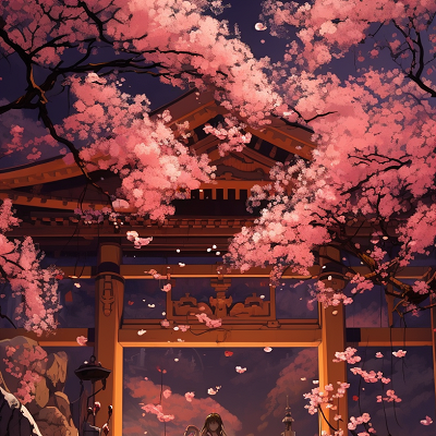 Image For Post Anime Shrine Essence Blossom Canopy - Wallpaper