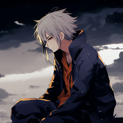 Image For Post | Capturing a reflective moment for Naruto, darker tones used. depressed anime pfp features naruto - [Depressed Anime PFP Collection](https://hero.page/pfp/depressed-anime-pfp-collection)