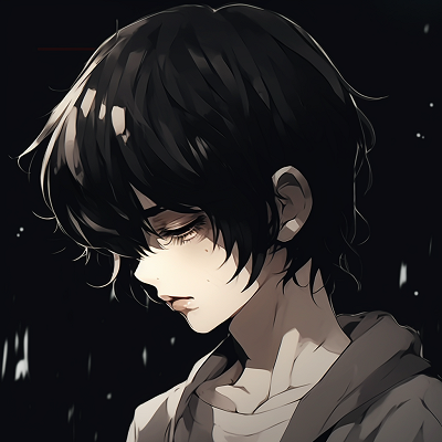 Image For Post | Profile of a frustrated anime boy, gentle shading and deep hues. depressed anime boy pfp collection - [Depressed Anime PFP Collection](https://hero.page/pfp/depressed-anime-pfp-collection)