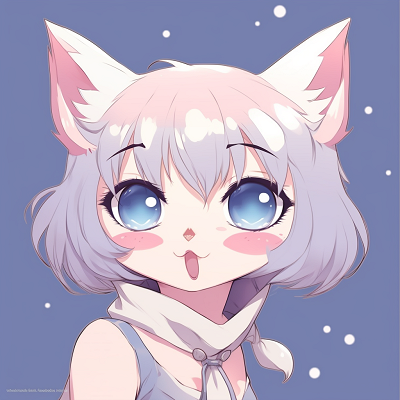 Image For Post | Playful pose of a cat girl with bell collar, vibrant colors and energetic line art. perfect anime cat girl pfp - [Anime Cat PFP Universe](https://hero.page/pfp/anime-cat-pfp-universe)