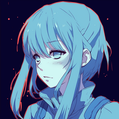Image For Post | Rei Ayanami from Neon Genesis Evangelion with light blue hair, detailed line art and cool colors. light blue anime pfp - [Blue Anime PFP Designs](https://hero.page/pfp/blue-anime-pfp-designs)