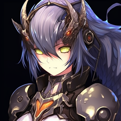 Image For Post | A front view of a dragon guardian anime character, showcasing detailed armour and piercing eyes. 512x512 anime pfp fantasy - [512x512 Anime pfp Collection](https://hero.page/pfp/512x512-anime-pfp-collection)