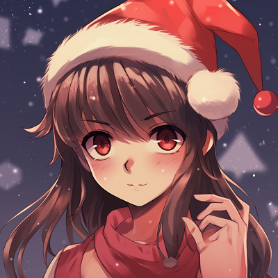 Image For Post Adorable Anime Girl with Reindeer Antlers - adorable anime christmas pfp