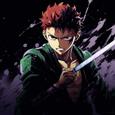 Image For Post | Detailed close-up of Roronoa Zoro, strong use of shadows and highlights. high quality anime pfp in one piece theme - [High Quality Anime PFP Gallery](https://hero.page/pfp/high-quality-anime-pfp-gallery)