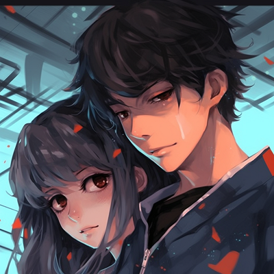 Image For Post | Mysterious couple in puzzle-inspired setting, saturated colors and dynamic composition. mystery-themed couple anime pfp - [Couple Anime PFP Themes](https://hero.page/pfp/couple-anime-pfp-themes)