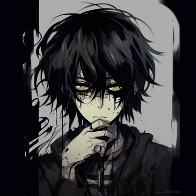 Image For Post | Side profile view of an emo anime character, bold outlines and deep color palettes. assortment of emo pfp anime - [Emo Pfp Anime Gallery](https://hero.page/pfp/emo-pfp-anime-gallery)