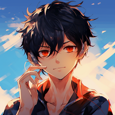 Image For Post | Close-up of Kageyama's focused gaze, with high-contrast shading and detailed lashes. modern male anime pfp - [Male Anime PFP Hub](https://hero.page/pfp/male-anime-pfp-hub)