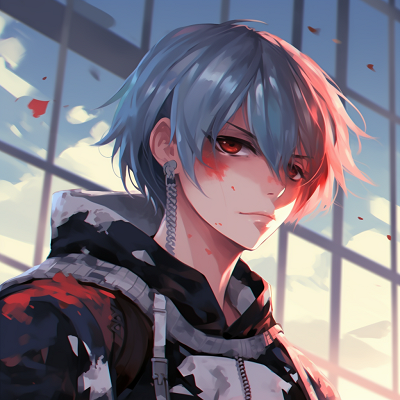 Image For Post | Vivid depiction of Todoroki's fiery side, characterized by the intense tones of red and orange. popular good anime pfp - [Good Anime PFP Selection](https://hero.page/pfp/good-anime-pfp-selection)