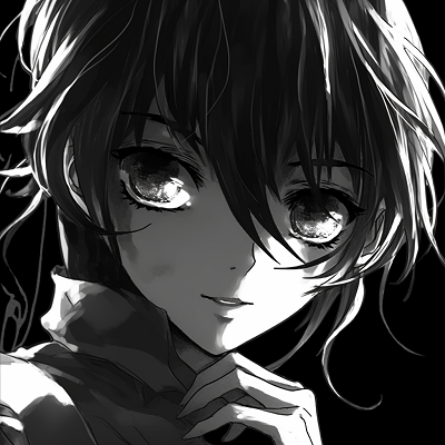 Image For Post Peaceful Look in Grayscale - creative black and white anime pfps