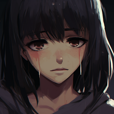 Image For Post Emotive Anime Portrait - artistic sad anime pfp