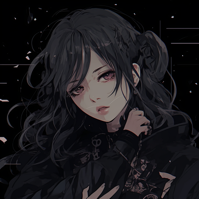 Image For Post | Profile picture of an anime girl cast in shadows showcasing detailed line work and an emphasis on darker tones. dark aesthetic anime pfp girl illustrations - [Dark Aesthetic Anime PFP Collection](https://hero.page/pfp/dark-aesthetic-anime-pfp-collection)