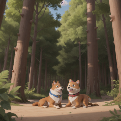 Image For Post Anime, dog, forest, desert, king, book, HD, 4K, AI Generated Art