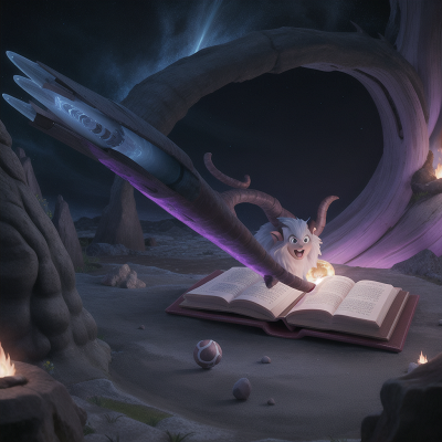 Image For Post Anime, spell book, spaceship, wormhole, betrayal, yeti, HD, 4K, AI Generated Art