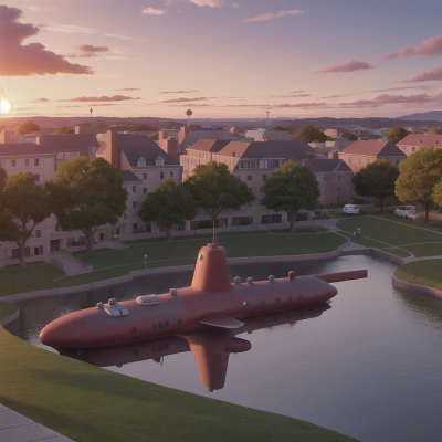 Image For Post Anime, submarine, sunset, school, park, carnival, HD, 4K, AI Generated Art