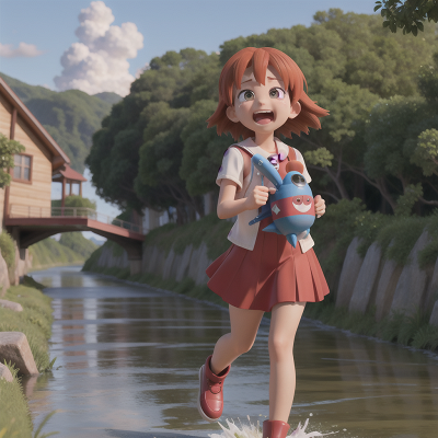 Image For Post Anime, river, rocket, crying, joy, island, HD, 4K, AI Generated Art