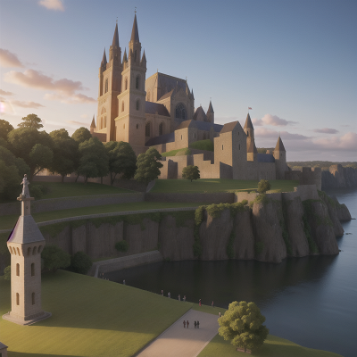 Image For Post Anime, school, sword, medieval castle, cathedral, superhero, HD, 4K, AI Generated Art