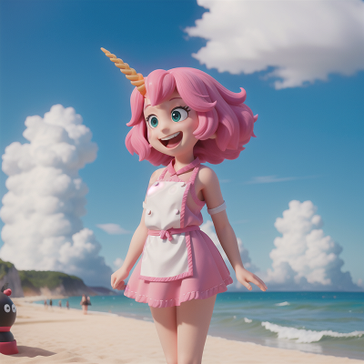 Image For Post Anime, beach, unicorn, laughter, chef, submarine, HD, 4K, AI Generated Art