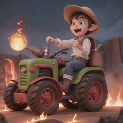 Image For Post Anime, lava, cowboys, goblin, singing, tractor, HD, 4K, AI Generated Art