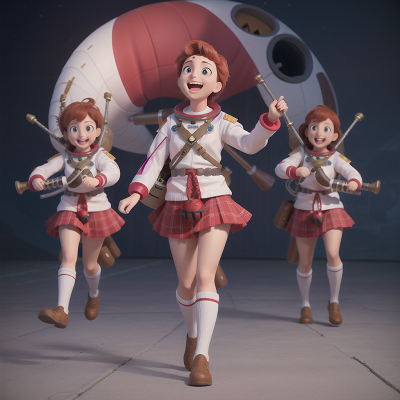 Image For Post Anime, laughter, astronaut, bagpipes, surprise, knights, HD, 4K, AI Generated Art