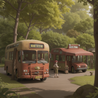 Image For Post Anime, enchanted forest, fruit market, bus, alien, archaeologist, HD, 4K, AI Generated Art
