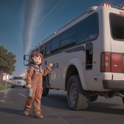 Image For Post Anime, space station, bigfoot, car, bus, drought, HD, 4K, AI Generated Art