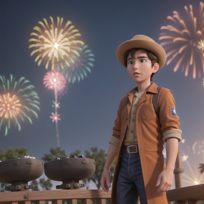 Image For Post Anime, mechanic, flying, holodeck, fireworks, cowboys, HD, 4K, AI Generated Art