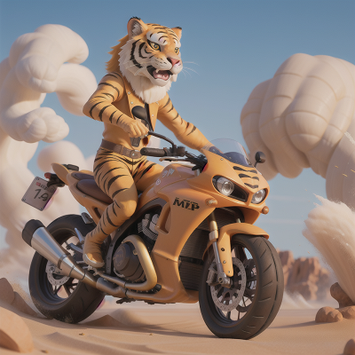 Image For Post Anime, motorcycle, harp, sandstorm, sabertooth tiger, map, HD, 4K, AI Generated Art