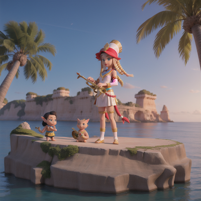 Image For Post Anime, saxophone, romance, ocean, pharaoh, troll, HD, 4K, AI Generated Art