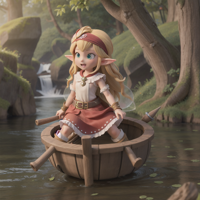 Image For Post Anime, fairy, river, elf, surprise, pirate, HD, 4K, AI Generated Art