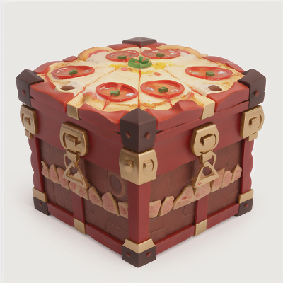 Image For Post Anime, pyramid, map, shield, treasure chest, pizza, HD, 4K, AI Generated Art