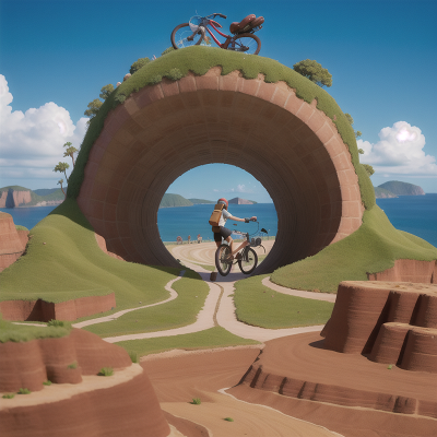 Image For Post Anime, island, bicycle, bakery, wormhole, drought, HD, 4K, AI Generated Art