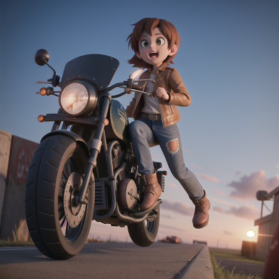 Image For Post Anime, motorcycle, zombie, submarine, book, jumping, HD, 4K, AI Generated Art