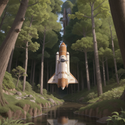 Image For Post Anime, island, forest, desert, bird, space shuttle, HD, 4K, AI Generated Art