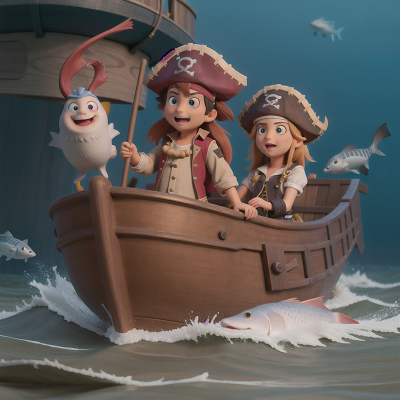 Image For Post Anime, pirate, zookeeper, fish, boat, detective, HD, 4K, AI Generated Art